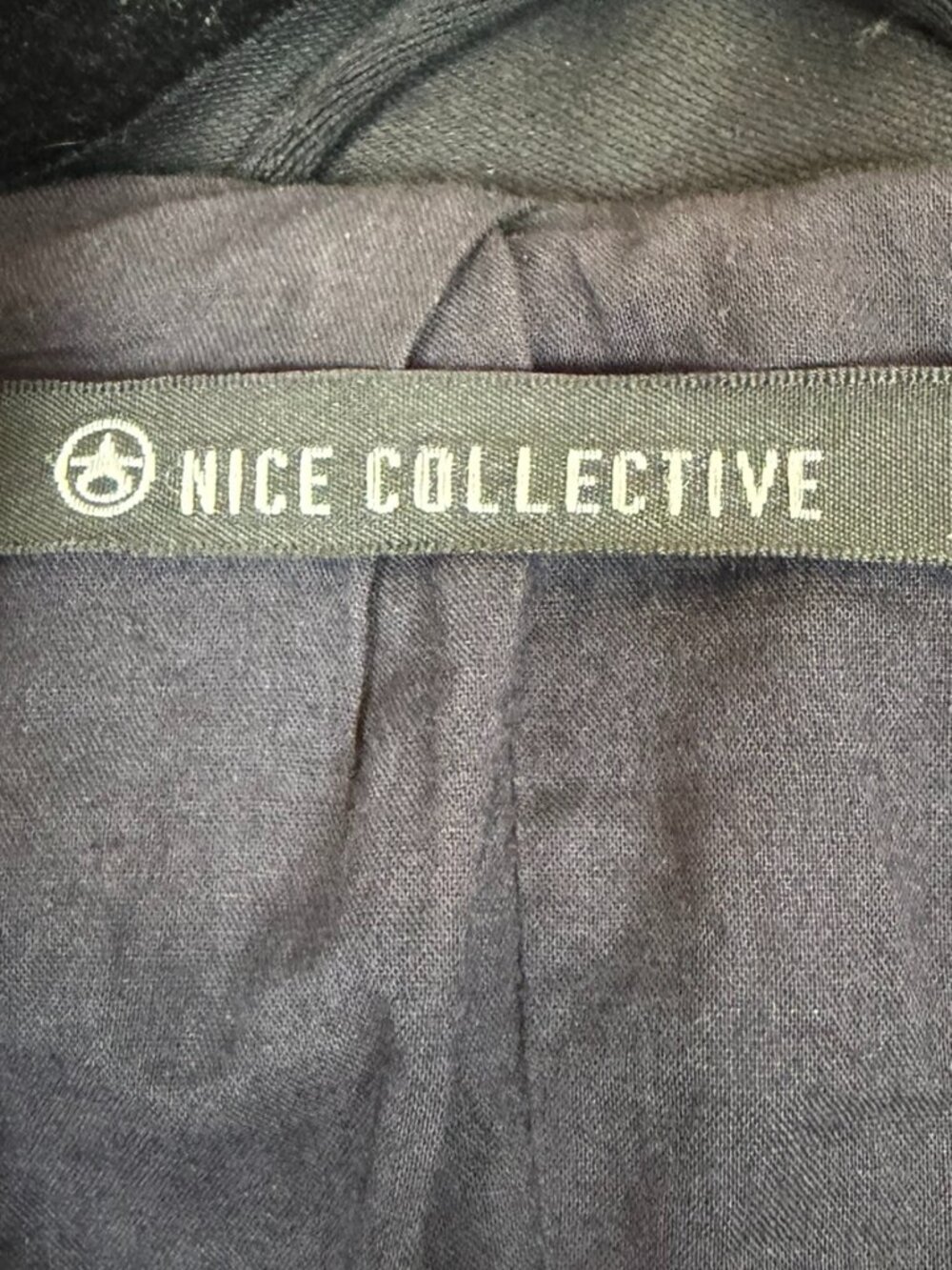 Nice Collective Black Belted Moto Trench Coat Cotton Medium - Picture 14 of 16